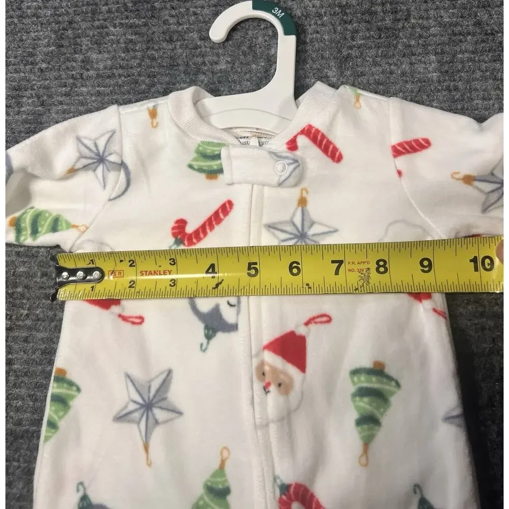 Carter’s Just One You 3M Christmas Fleece Footed Sleeper 2-Way Zip NWT